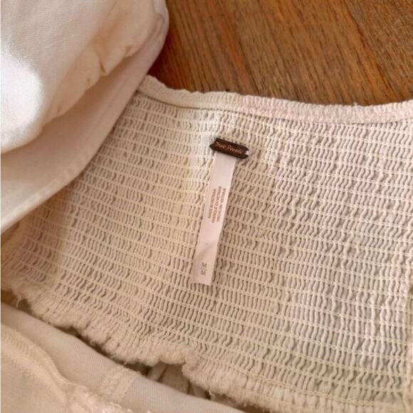 ✨ Free People✨ Cheyenne Denim Mini in Ivory - Picture 6 of 7